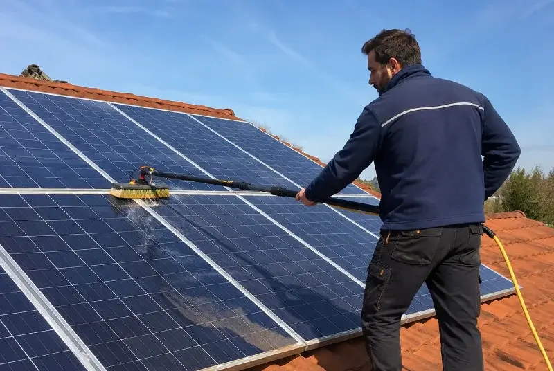 Nettoyage et entretien de panneaux solaires à Chanos-Curson